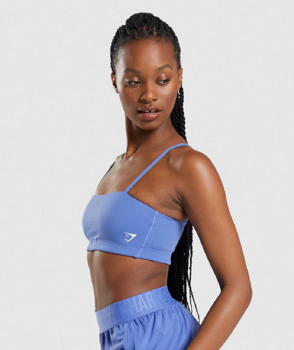 Sujetadores Deportivos Gymshark Bandeau Mujer Azules | CO 2172PJJ